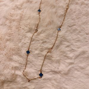 Gold/blue necklace